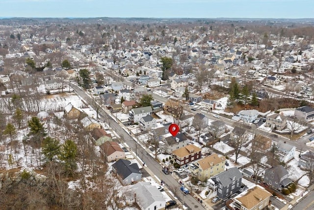 view of snowy aerial view