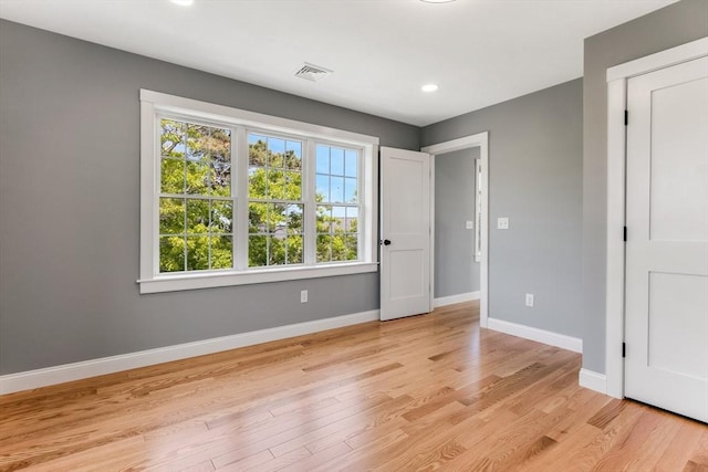 29 Sheppard Rd, Bourne, MA 02562 - unfurnished bedroom with light wood-style floors, baseboards, and recessed lighting