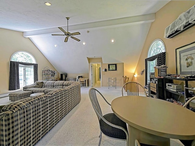 46 Clear Pond Rd, Falmouth, MA 02540 - living area with ceiling fan, plenty of natural light, and recessed lighting