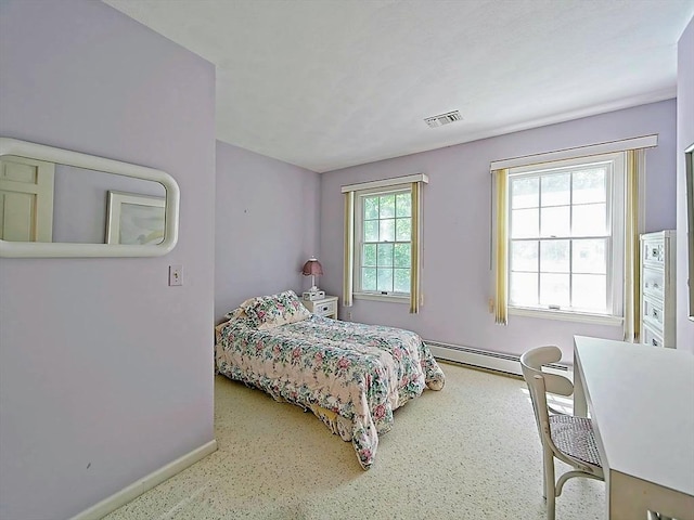 46 Clear Pond Rd, Falmouth, MA 02540 - carpeted bedroom featuring baseboards and a baseboard radiator