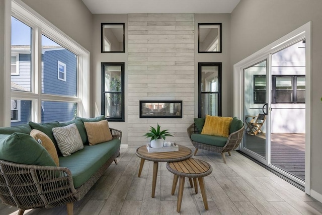 view of sunroom