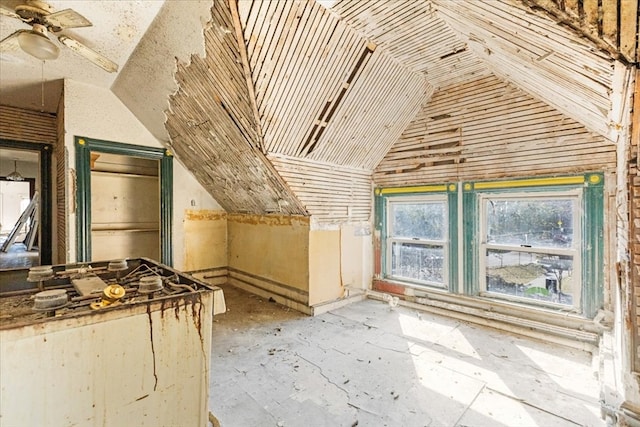 view of unfinished attic