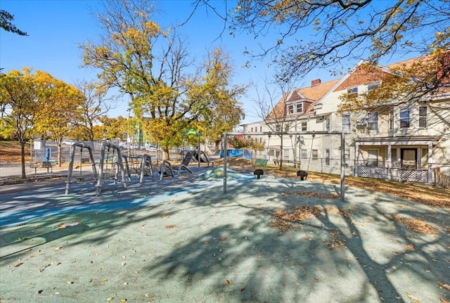 exterior space featuring a playground