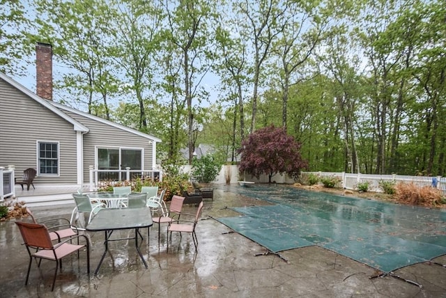 17 Stable Way, Medway, MA 02053 - view of pool with a patio area, a fenced backyard, and a diving board