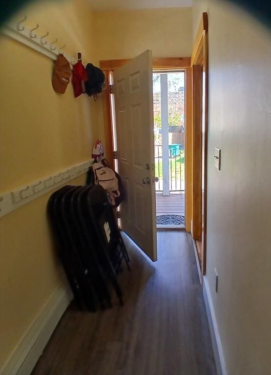 347 Summer St, Lynn, MA 01905 - doorway with wood finished floors and baseboards