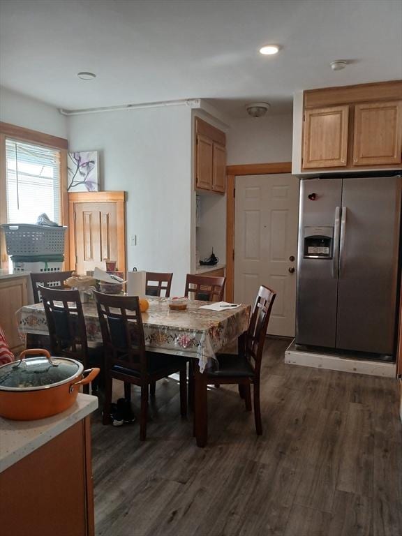 347 Summer St, Lynn, MA 01905 - dining space with dark wood-style floors and recessed lighting