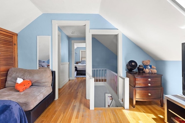 85 Flint St, Salem, MA 01970 - bedroom featuring wood finished floors and lofted ceiling