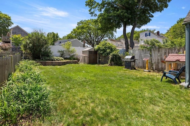 85 Flint St, Salem, MA 01970 - fenced backyard featuring a storage shed