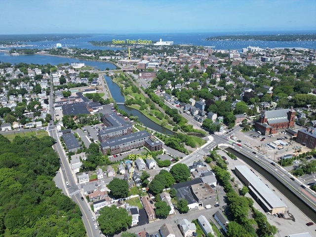 85 Flint St, Salem, MA 01970 - aerial view of property's location featuring a nearby body of water
