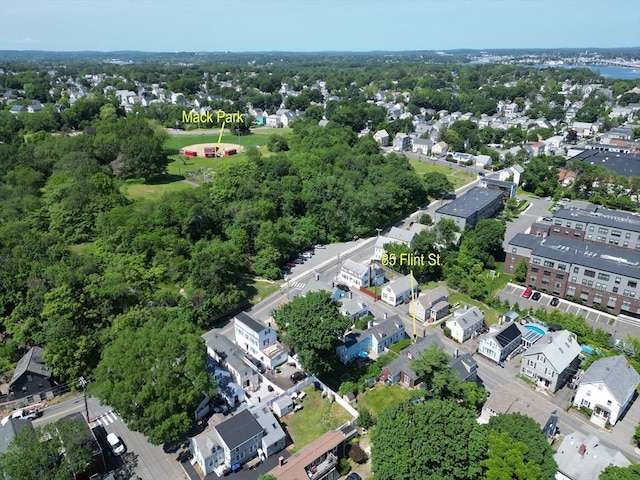 85 Flint St, Salem, MA 01970 - aerial view of property and surrounding area with nearby suburban area