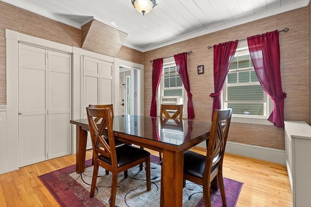 85 Flint St, Salem, MA 01970 - dining room with plenty of natural light, light wood-type flooring, and crown molding