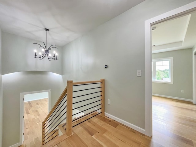 101 N Rd, Westfield, MA 01085 - stairs with a chandelier and wood finished floors