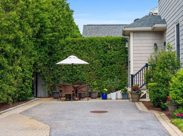 23 Chandler St, Newton, MA 02458 - view of patio / terrace with outdoor dining space
