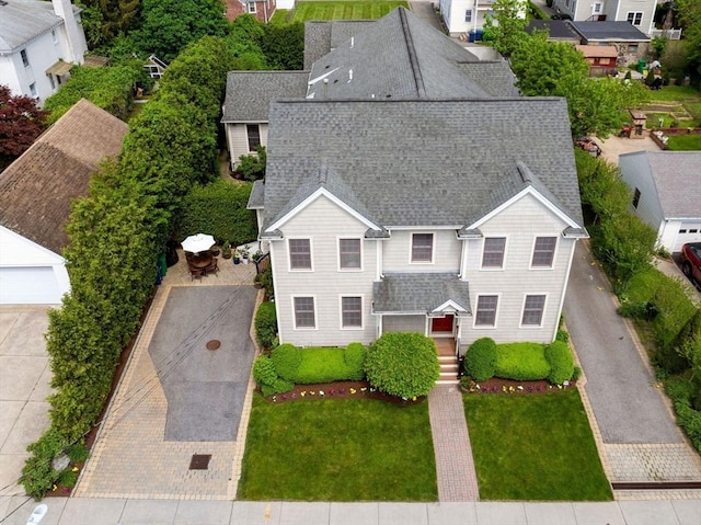 23 Chandler St, Newton, MA 02458 - aerial perspective of suburban area