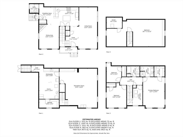 23 Chandler St, Newton, MA 02458 - floor plan / room layout