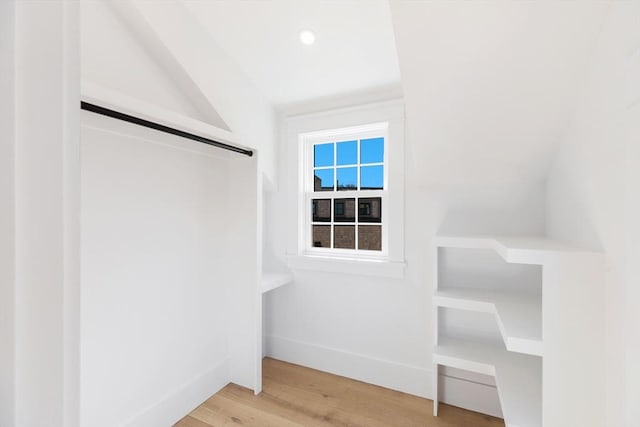 6 Mariner Way, Nantucket, MA 02564 - spacious closet featuring lofted ceiling and wood finished floors