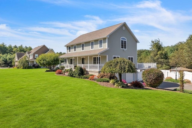 8 Pheasant Run, Belchertown, MA 01007 - rear view of property with a porch and a garage