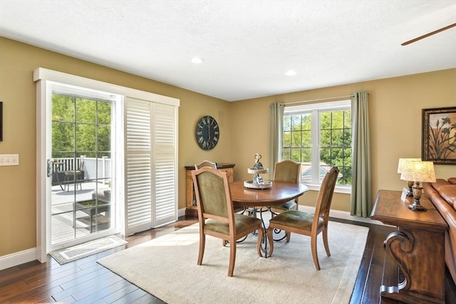 8 Pheasant Run, Belchertown, MA 01007 - dining room featuring wood finished floors, baseboards, recessed lighting, and a ceiling fan