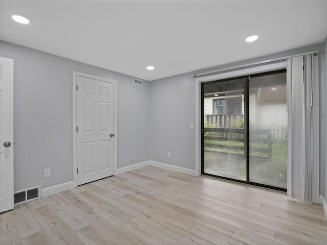 24 Bettys Pond Rd Unit K, Barnstable, MA 02601 - unfurnished room with light wood-style floors, baseboards, and recessed lighting