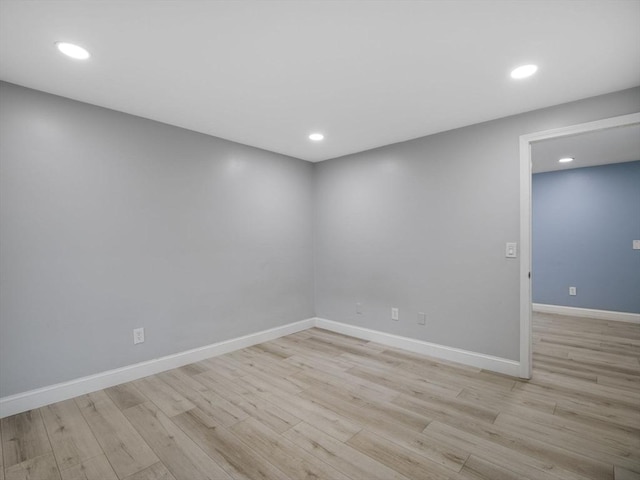24 Bettys Pond Rd Unit K, Barnstable, MA 02601 - empty room with light wood finished floors, baseboards, and recessed lighting