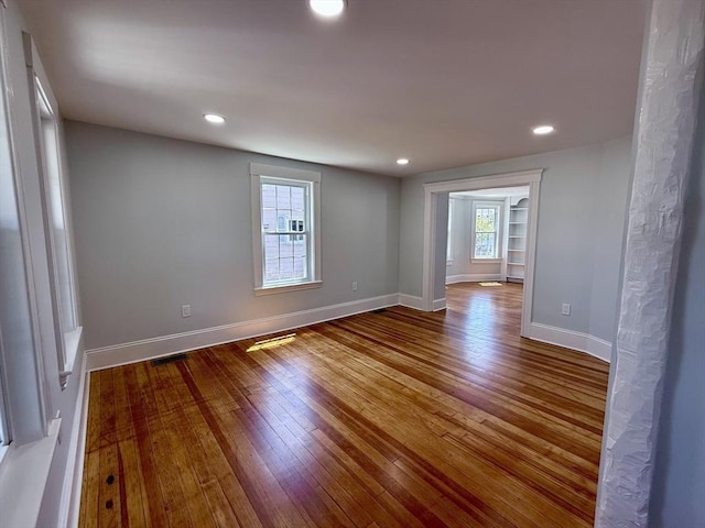 61 Poplar St, Danvers, MA 01923 - unfurnished room featuring wood finished floors, baseboards, and recessed lighting