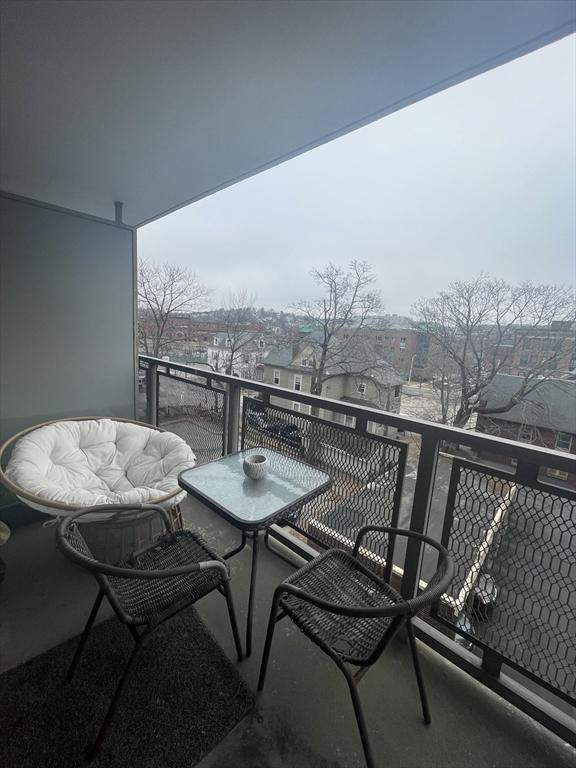 balcony with a residential view