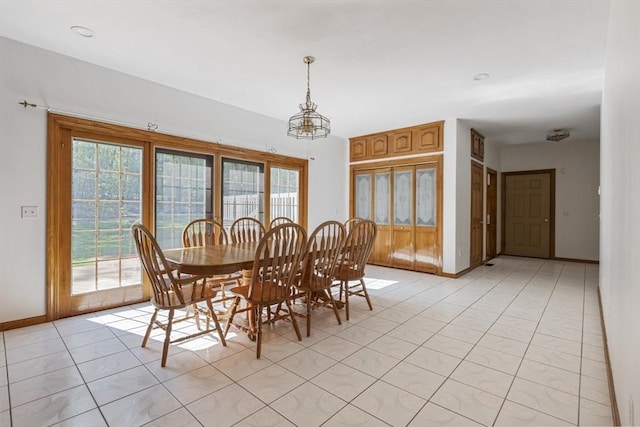 27 Sullivan Blvd, Oxford, MA 01540 - dining area featuring baseboards and light tile patterned flooring