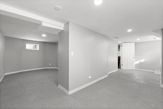 interior space with concrete flooring