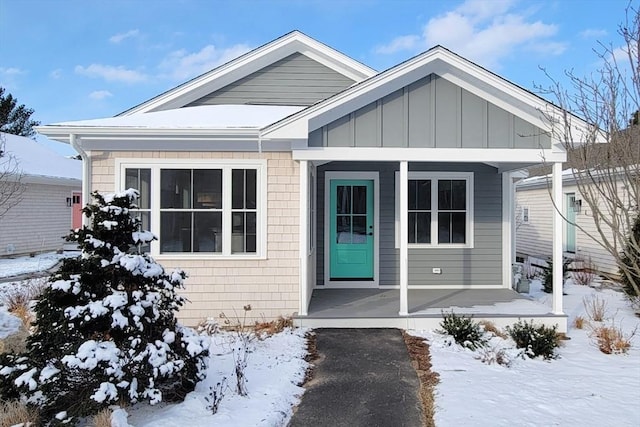 view of front of home with a porch