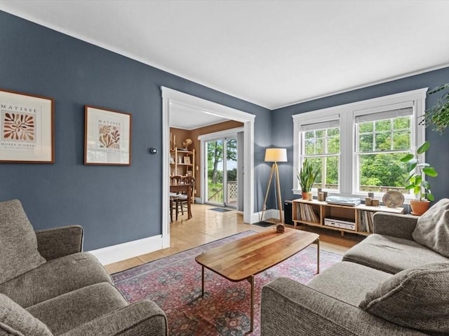 49 Fern Rd, Medford, MA 02155 - living area with baseboards and light wood finished floors