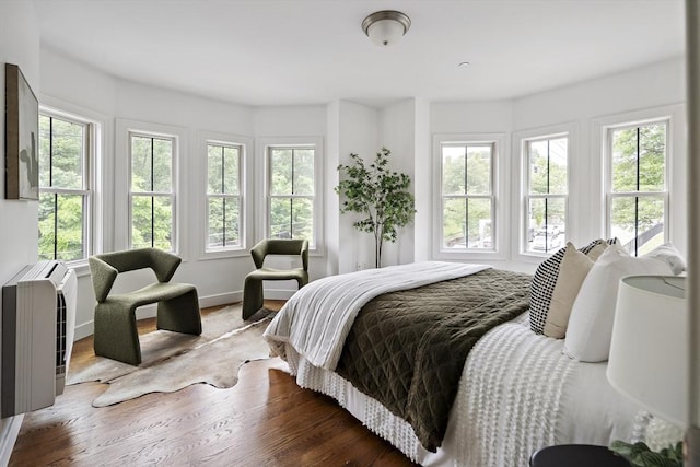 9 Cedar St Unit 1, Boston, MA 02119 - bedroom featuring heating unit, wood finished floors, and baseboards