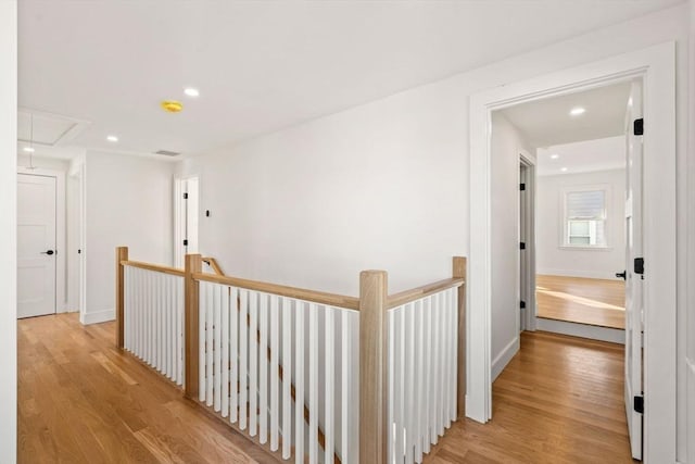 hallway featuring light hardwood / wood-style floors