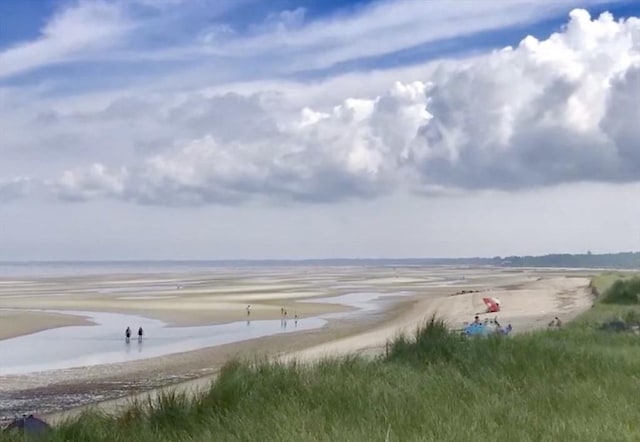 property view of water with a beach view