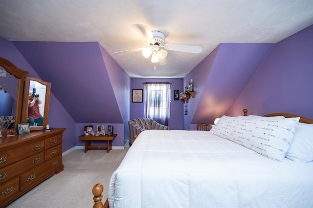2 Garden St, Uxbridge, MA 01569 - bedroom featuring light colored carpet, baseboards, ceiling fan, and lofted ceiling