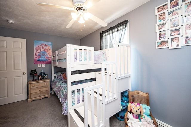 2 Garden St, Uxbridge, MA 01569 - bedroom featuring carpet floors, a ceiling fan, and baseboard heating