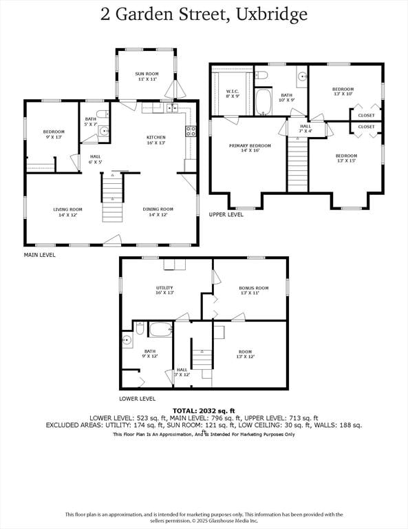 2 Garden St, Uxbridge, MA 01569 - property floor plan