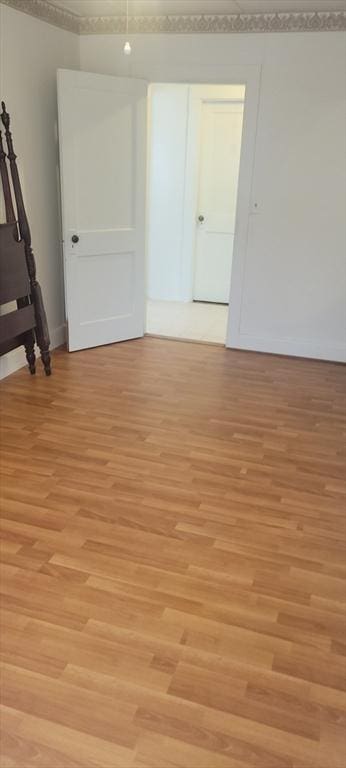 unfurnished room with light hardwood / wood-style flooring