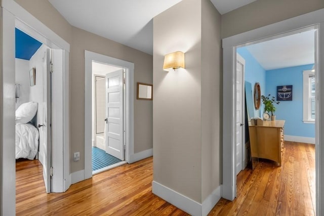 454 Webster St, Needham, MA 02494 - hall featuring light wood-style floors and baseboards