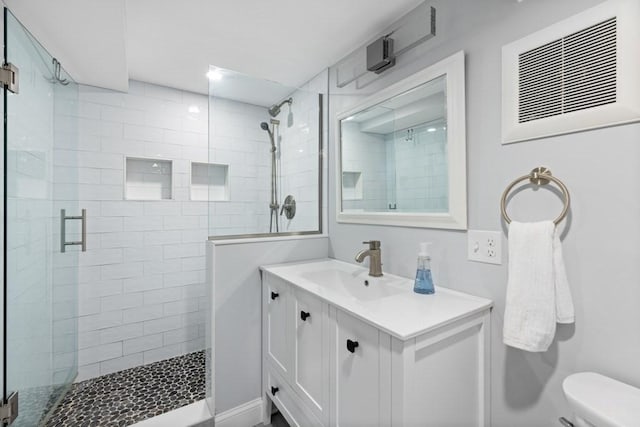 454 Webster St, Needham, MA 02494 - full bath featuring a stall shower, vanity, and toilet