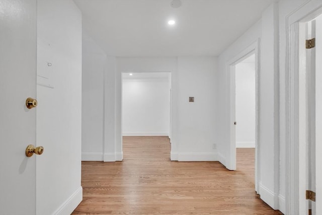 hall featuring light hardwood / wood-style floors