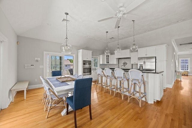 306 Millway, Barnstable, MA 02630 - dining area featuring light wood-style flooring, plenty of natural light, and baseboards