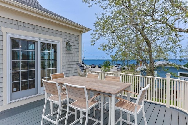 306 Millway, Barnstable, MA 02630 - deck featuring outdoor dining space and a water view