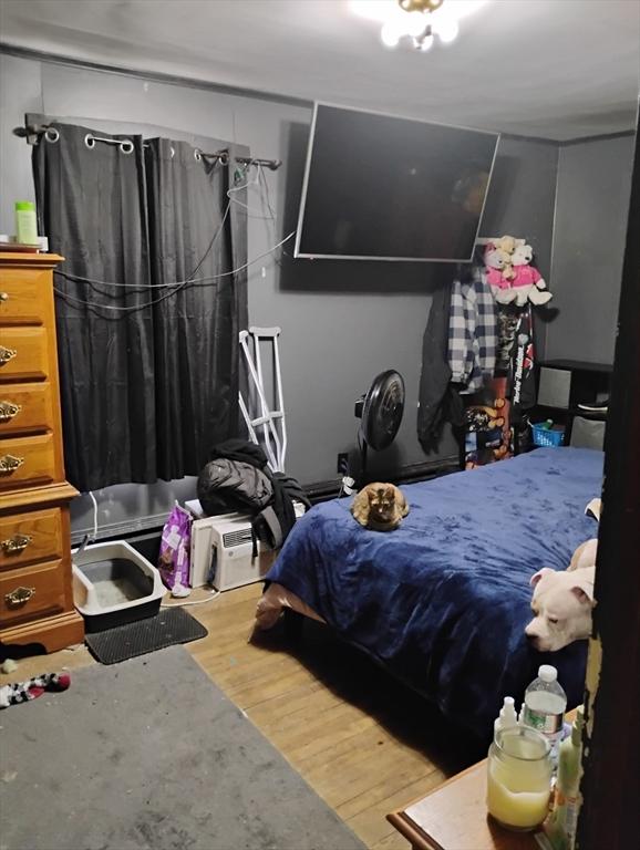 bedroom featuring wood-type flooring