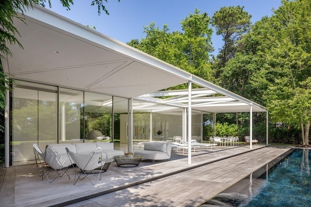 41 Cobbs Hill Rd, Chilmark, MA 02535 - view of patio with an outdoor living space
