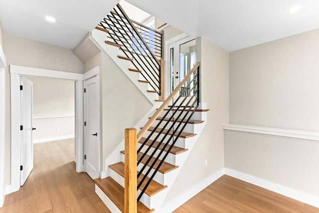 41 Kent St, Brockton, MA 02302 - stairs with wood finished floors and recessed lighting