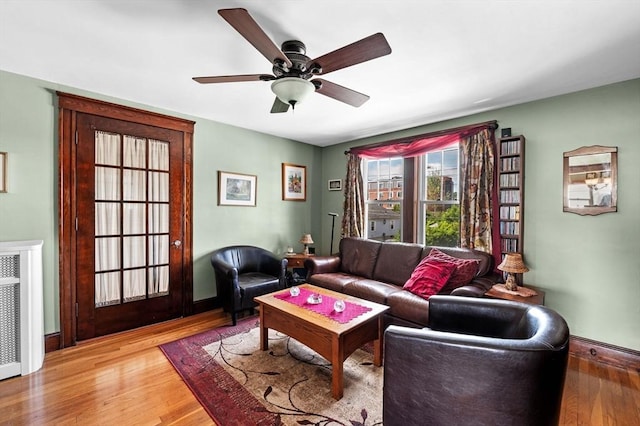 11 Raymond Rd Unit 2, Salem, MA 01970 - living room featuring light wood-style floors and ceiling fan