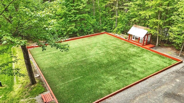 237 Shutesbury Rd, Amherst, MA 01002 - view of yard with an outbuilding and a bocce ball area