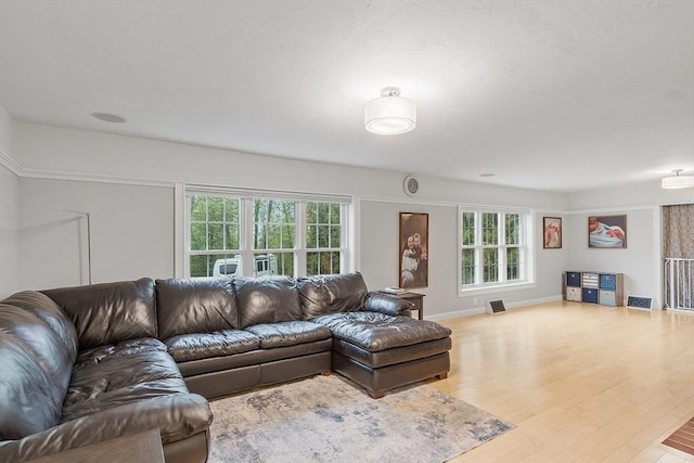 living room featuring wood finished floors
