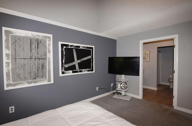 1559 Bay St Unit 53, Taunton, MA 02780 - unfurnished bedroom featuring carpet floors, baseboards, and crown molding