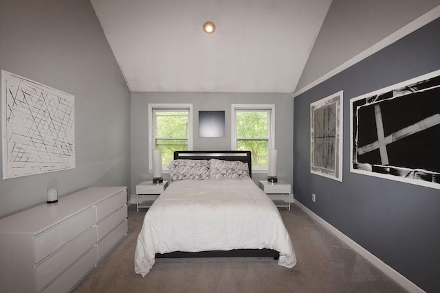 1559 Bay St Unit 53, Taunton, MA 02780 - bedroom featuring vaulted ceiling, carpet, and baseboards